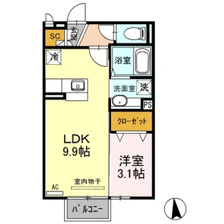 シェモア・パール【2階】の間取り