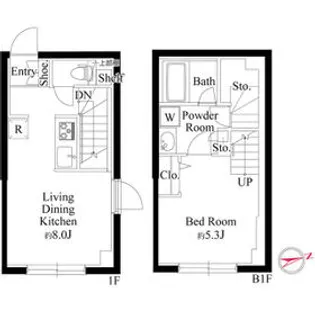 ラ・ペルラ下北沢【1階】の間取り