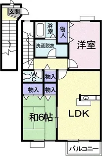 シャルマンファミーユK−A【2階】の間取り