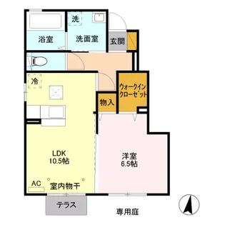 ディアコート駒生 B【1階】の間取り