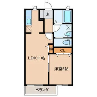 綺羅羅 弐番館【2階】の間取り