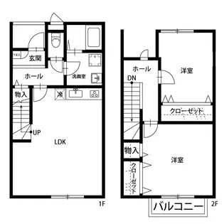 アスピリア ボンヌ ジュルネー【1階】の間取り