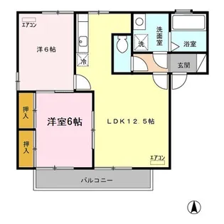 セジュールエクセレント【2階】の間取り