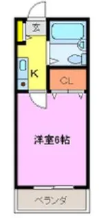 パレドール池上【105号室】の間取り