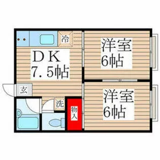 手塚アパート【2階】の間取り