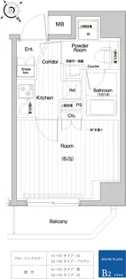 プレミアムキューブ関内【2階】の間取り