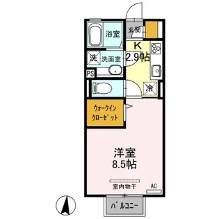 ヴェリス レジデンス【2階】の間取り