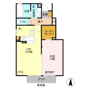 ジェントリー Ⅰ番館【1階】の間取り
