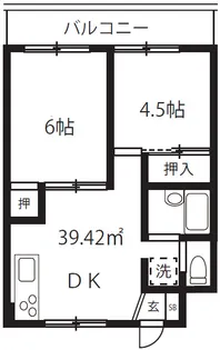 パークサイド南大井【3階】の間取り
