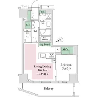 オープンレジデンシア池尻大橋【11階】の間取り