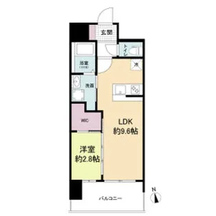 セレニテ難波グランデシュッド【0411号室】の間取り