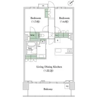 ザ・エンブル七間町【904号室】の間取り