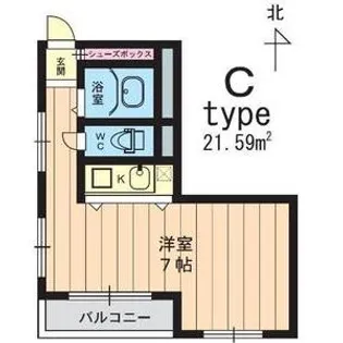 クリーンリビング四条大宮【3階】の間取り