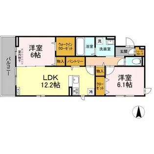 アークハウス竹の塚【2階】の間取り