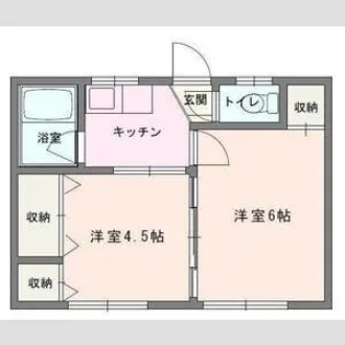 プランドール道下A【1階】の間取り