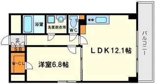 サムティ大阪WESTグランジール【9階】の間取り