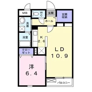 ラ・ソレイユ笛吹 Ⅲ【2階】の間取り