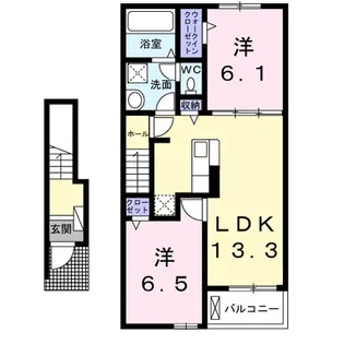 ランドールⅠ【2階】の間取り