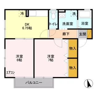 セジュール結城 B【2階】の間取り