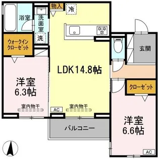 D crest安東1丁目【3階】の間取り