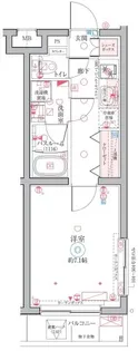クレヴィスタ武蔵小杉【1階】の間取り