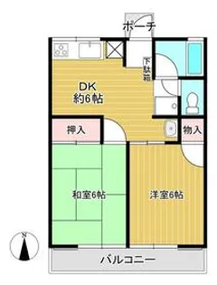 シティハイム池ノ端【102号室】の間取り