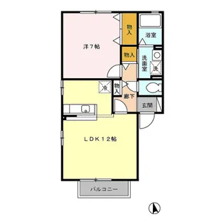 サニーウェル A【2階】の間取り