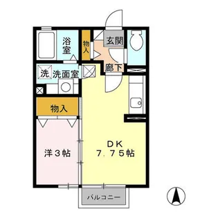 メゾン・ド・ソレイユ A【1階】の間取り