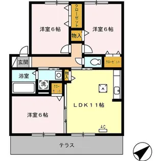 エスポワール33【1階】の間取り