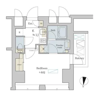 Brillia ist 渋谷本町【6階】の間取り