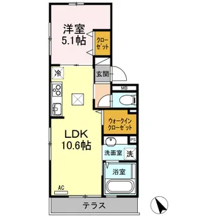 メゾン ボナール A【1階】の間取り