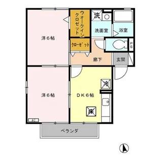 ロワジール B【1階】の間取り