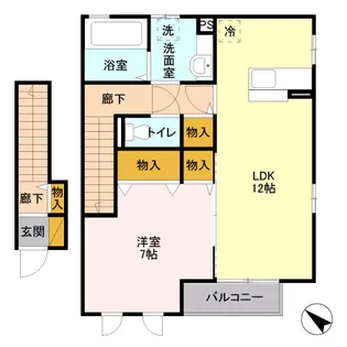 ル・レーヴ B【2階】の間取り