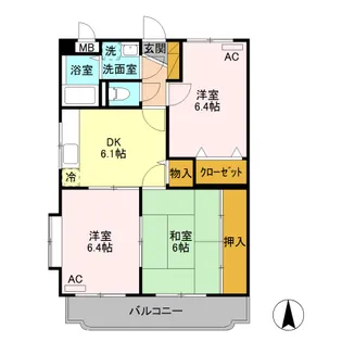ユーミー信豊【2階】の間取り