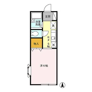 シティコーラル【202号室】の間取り