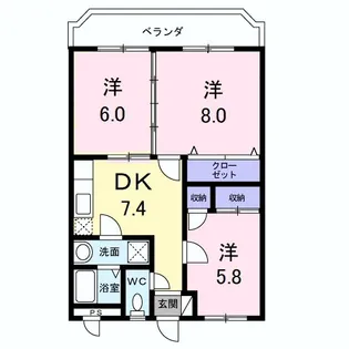 第二三正マンション【1階】の間取り