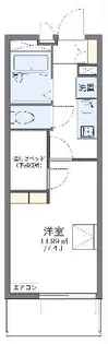 レオパレスプレジデンス豊田【204号室】の間取り
