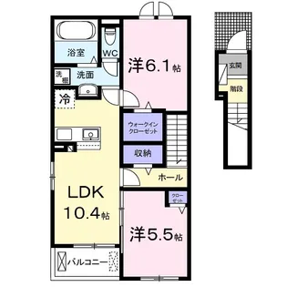 ウェルネスガーデン富津B【2階】の間取り