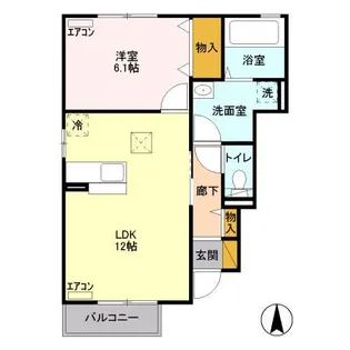 エクレール下栗 A【1階】の間取り