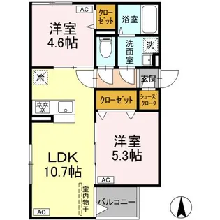 レクシア千住緑町【3階】の間取り
