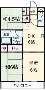 プリンスコーポエム【102号室】の間取り