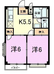 シャンブル21 C【2階】の間取り