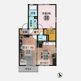 オーベンロープ【1階】の間取り