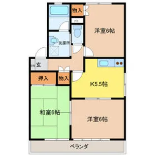 エステイトヒルA棟【202号室】の間取り