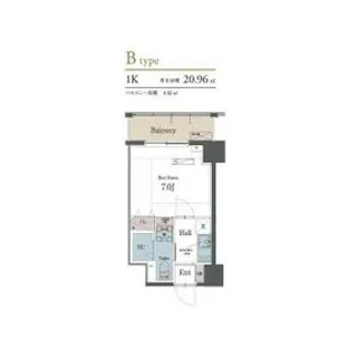 ラグゼナ横浜鶴見【7階】の間取り