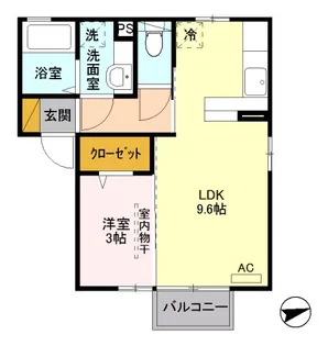 スパローハウス弐番舘 B【2階】の間取り