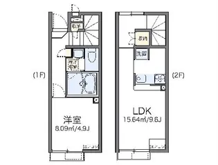 レオネクスト田園【110号室】の間取り
