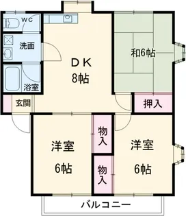 エスポワール参番館【202号室】の間取り