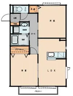 ウィステリア壱番街【202号室】の間取り