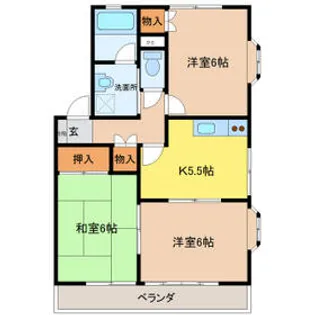 エステイトヒルA棟【2階】の間取り